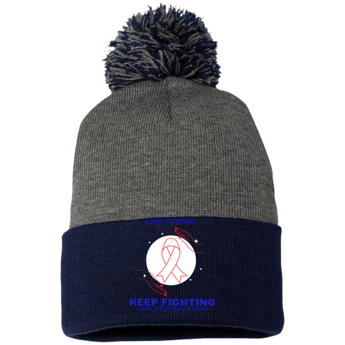 SP15 Embroidered Pom Pom Knit Cap